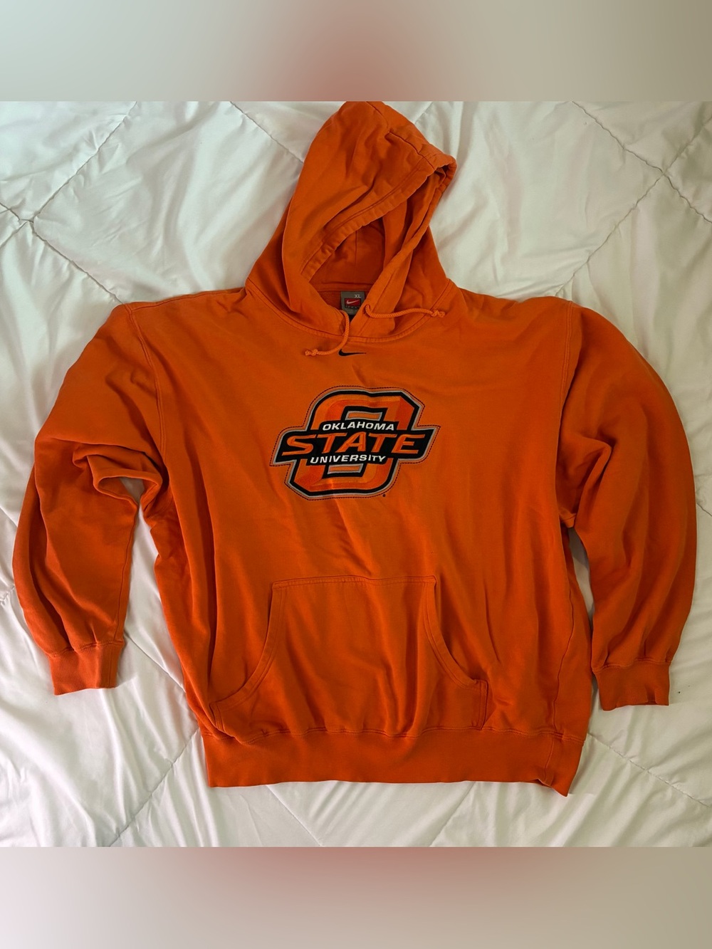 Vintage Nike Center Swoosh OSU Hoodie XL Y2K Orange Pullover
